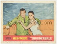 2t1344 THUNDERBALL LC #4 1965 Sean Connery as James Bond & sexy Claudine Auger in life raft!