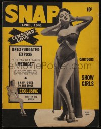 2t0970 SNAP magazine April 1941 censored sex, show girls, Tourist Cabin Menace cover story!