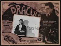 2t0041 DRACULA Mexican LC R1990s cool portrait of vampire Bela Lugosi with spider web shadow!