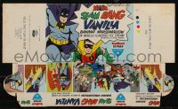 2t0481 BATMAN ice cream carton 1966 All Star Dairy Slam Bang Vanilla, great comic superhero art!