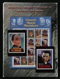 2t1560 CLASSIC MOVIE MONSTERS 17 jumbo postcards 1997 Frankenstein, Dracula, Mummy, Wolf Man, Phantom