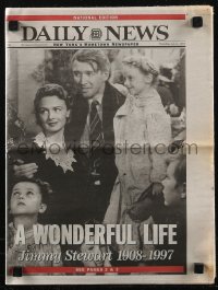 2t0472 DAILY NEWS newspaper July 3, 1997 Jimmy Stewart had a wonderful life, dead at age 89!