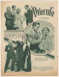 2t0509 DRACULA English movie magazine supplement 1931 vampire Bela Lugosi, Tod Browning classic!