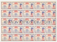 2t0475 STOP COMMUNISM GO THE AMERICAN WAY OF LIFE 9x12 stamp sheet 1948 great art of Uncle Sam!