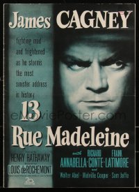 2t0278 13 RUE MADELEINE pressbook 1946 James Cagney must stop double agent Richard Conte, rare!