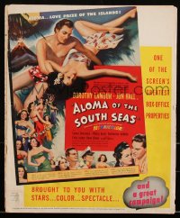 2t0282 ALOMA OF THE SOUTH SEAS pressbook 1941 art of sexy tropical Dorothy Lamour & Jon Hall, rare!