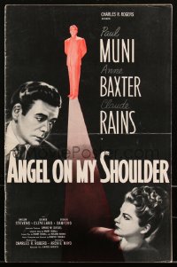 2t0283 ANGEL ON MY SHOULDER pressbook 1946 Paul Muni, Claude Rains, pretty Anne Baxter, ultra rare!