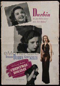 2t0305 CHRISTMAS HOLIDAY pressbook 1944 Deanna Durbin & Gene Kelly in Siodmak film noir, ultra rare!
