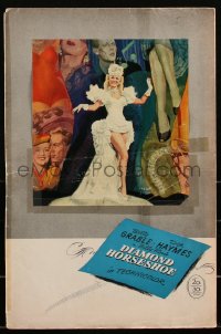 2t0317 DIAMOND HORSESHOE pressbook 1945 great C.C. Bell cover art of Betty Grable, ultra rare!