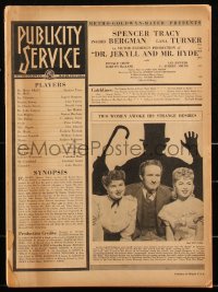 2t0320 DR. JEKYLL & MR. HYDE pressbook 1941 Spencer Tracy, Ingrid Bergman, Lana Turner, very rare!