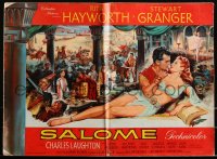 2t0392 SALOME pressbook 1953 art of sexy reclining Rita Hayworth romanced by Stewart Granger, rare!