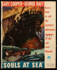 2t0402 SOULS AT SEA pressbook 1937 sailors Gary Cooper & George Raft, Frances Dee, ultra rare!