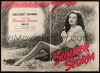 2t0409 SUMMER STORM pressbook 1944 great full-length art of super sexy Linda Darnell, ultra rare!