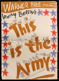2t0414 THIS IS THE ARMY pressbook 1943 Irving Berlin musical, Lt. Ronald Reagan, ultra rare!