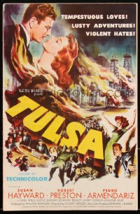 2t0419 TULSA pressbook 1949 Susan Hayward, Robert Preston & Pedro Armendariz in Oklahoma, rare!