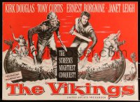 2t0427 VIKINGS pressbook 1958 Kirk Douglas, Tony Curtis, Janet Leigh, Richard Fleischer directed!