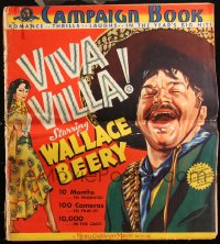 2t0428 VIVA VILLA 21x24 pressbook 1934 great art of Wallace Beery & sexy Fay Wray, ultra rare!