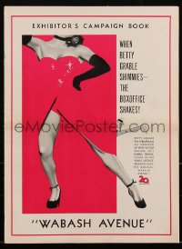 2t0429 WABASH AVENUE pressbook 1950 sexy Betty Grable & Victor Mature in Chicago, ultra rare!