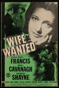 2t0438 WIFE WANTED pressbook 1946 Kay Francis, Paul Cavanagh, Robert Shayne, crime thriller, rare!