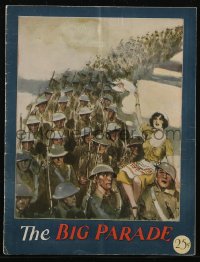 2t0788 BIG PARADE souvenir program book 1925 King Vidor's World War I epic, John Gilbert, cool art!