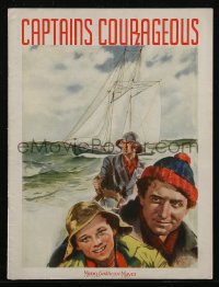2t0792 CAPTAINS COURAGEOUS souvenir program book 1937 Spencer Tracy, Bartholomew, Lionel Barrymore