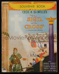 2t0810 SIGN OF THE CROSS Australian souvenir program book 1933 Cecil B. DeMille, Fredric March, rare!