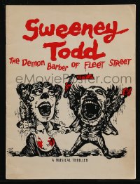 2t0816 SWEENEY TODD stage play souvenir program book 1979 music by Stephen Sondheim, Fraver art!