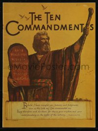 2t0817 TEN COMMANDMENTS souvenir program book 1957 Cecil B. DeMille, Friberg art of Heston!