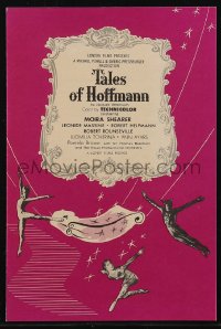 2t1572 TALES OF HOFFMANN program 1951 Powell & Pressburger, ballerina Moira Shearer, ultra rare!
