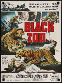 2t1584 BLACK ZOO promo brochure 1963 great Reynold Brown art, unfolds to a 15x20 poster, rare!
