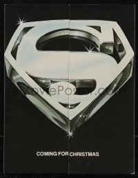 2t0584 SUPERMAN 6pg promo brochure 1978 D.C. comic book superhero, great images of the logo & title!