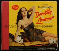2t0529 DOROTHY LAMOUR 78 RPM record set 1944 collection of favorite Hawaiian songs, with 4 records!