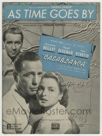 2t0530 CASABLANCA sheet music 1942 Humphrey Bogart, Ingrid Bergman, classic As Time Goes By!