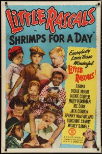 2t1152 SHRIMPS FOR A DAY 1sh R1952 Dickie Moore, Joe Cobb, Farina, Jackie Cooper, Our Gang kids!