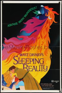 2t1153 SLEEPING BEAUTY 1sh R1979 Walt Disney cartoon fairy tale fantasy classic, ablaze w/ wonders!