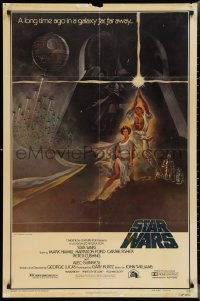 2t1160 STAR WARS style A third printing 1sh 1977 A New Hope, George Lucas classic epic, art by Jung!
