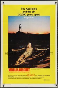 2t1179 WALKABOUT 1sh 1971 sexy naked swimming Jenny Agutter, Nicolas Roeg Australian classic!