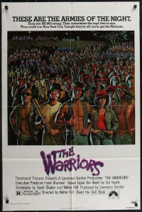 2t1180 WARRIORS 1sh 1979 Walter Hill, great David Jarvis artwork of the armies of the night!