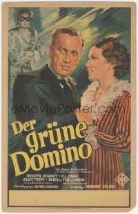 2t0600 DER GRUNE DOMINO German WC 1935 great art of Brigitte Horney, The Green Domino, ultra rare!