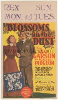 2t0538 BLOSSOMS IN THE DUST mini WC 1941 full-length Greer Garson & Walter Pidgeon, ultra rare!