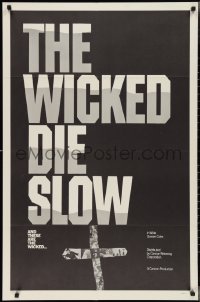 2t1184 WICKED DIE SLOW 1sh 1968 Gary Allen, Steve Rivard, sexploitation western, white title!
