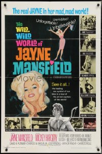 2t1187 WILD, WILD WORLD OF JAYNE MANSFIELD 1sh 1968 many super sexy images, she shows & tells all!