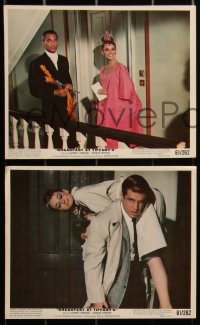 2t1763 BREAKFAST AT TIFFANY'S 3 color 8x10 stills 1961 Audrey Hepburn, George Peppard, Vilallonga!