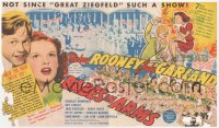 2t1471 BABES IN ARMS herald 1939 Mickey Rooney, Judy Garland, Busby Berkeley, Hirschfeld art!