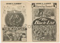 2t1479 BLACK-LIST herald 1916 Blanche Sweet, based on 1915 Colorado coal miner strikes, ultra rare!