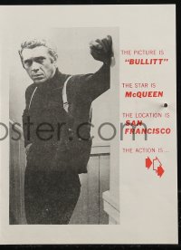 2t1463 BULLITT herald 1968 great images of Steve McQueen & Bisset in Peter Yates car chase classic!