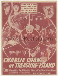 2t1483 CHARLIE CHAN AT TREASURE ISLAND herald 1939 Sidney Toler challenges the supernatural, rare!