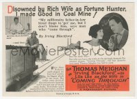 2t1485 COMING THROUGH herald 1925 they said Thomas Meighan eloped with Lila Lee for her money, rare!