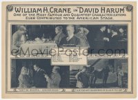2t1488 DAVID HARUM herald 1915 William H. Crane, silent version of Edward Noyes Wescott story, rare!