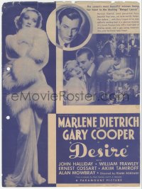 2t1489 DESIRE herald 1936 great images of jewel thief Marlene Dietrich & Gary Cooper, ultra rare!